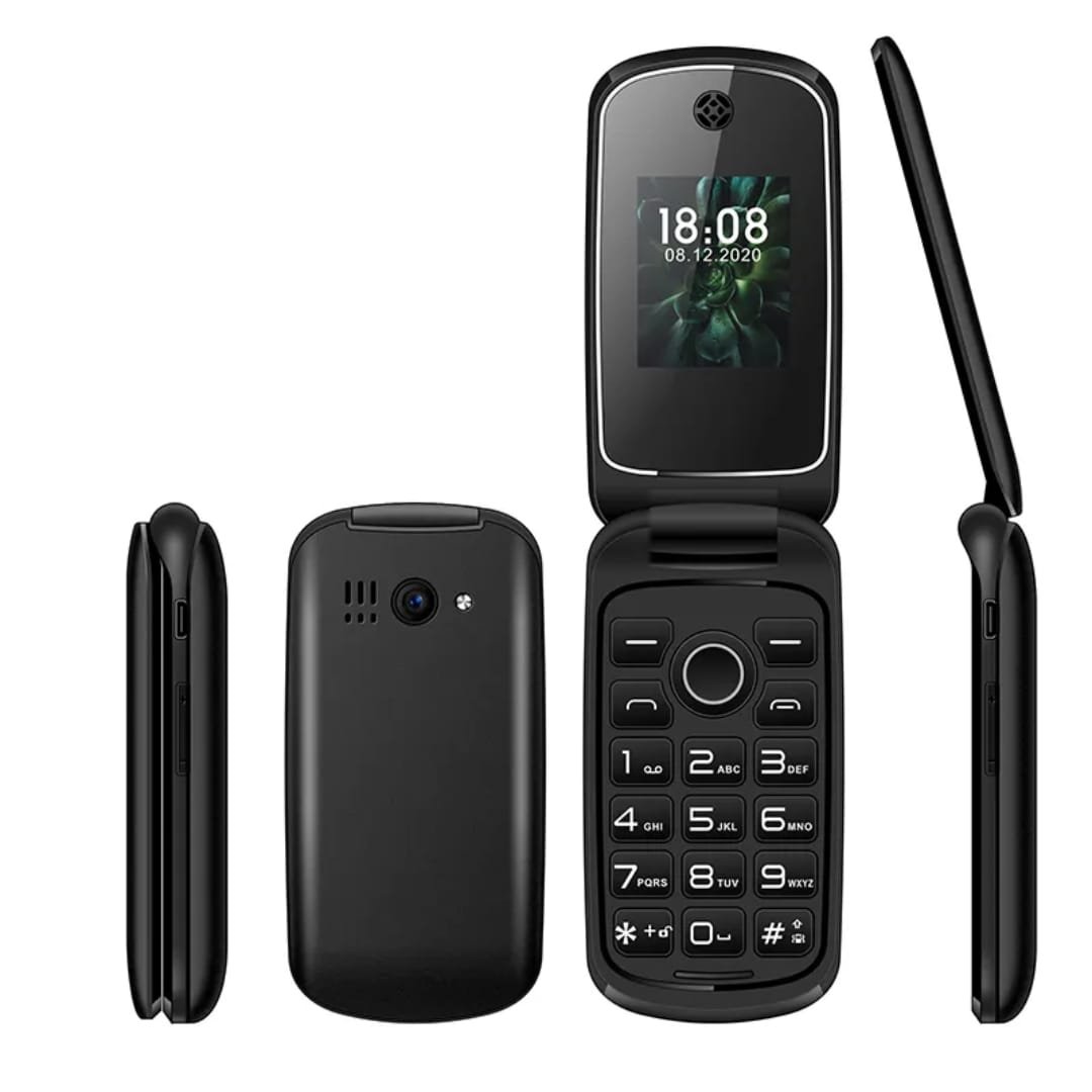 Keypad Phone with Rear Camera, Long-Lasting Battery, Wireless FM Radio