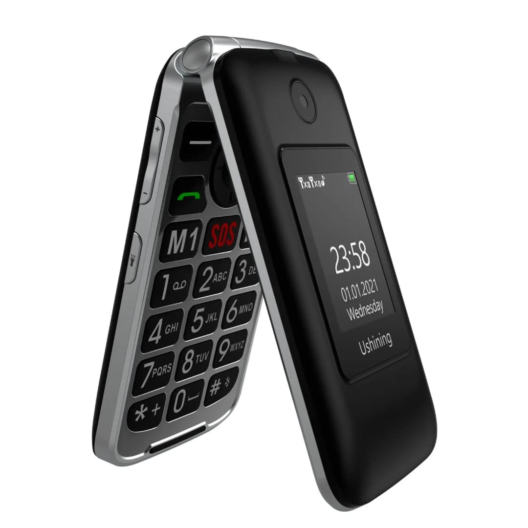 Keypad Phone with Rear Camera, Long-Lasting Battery, Wireless FM Radio