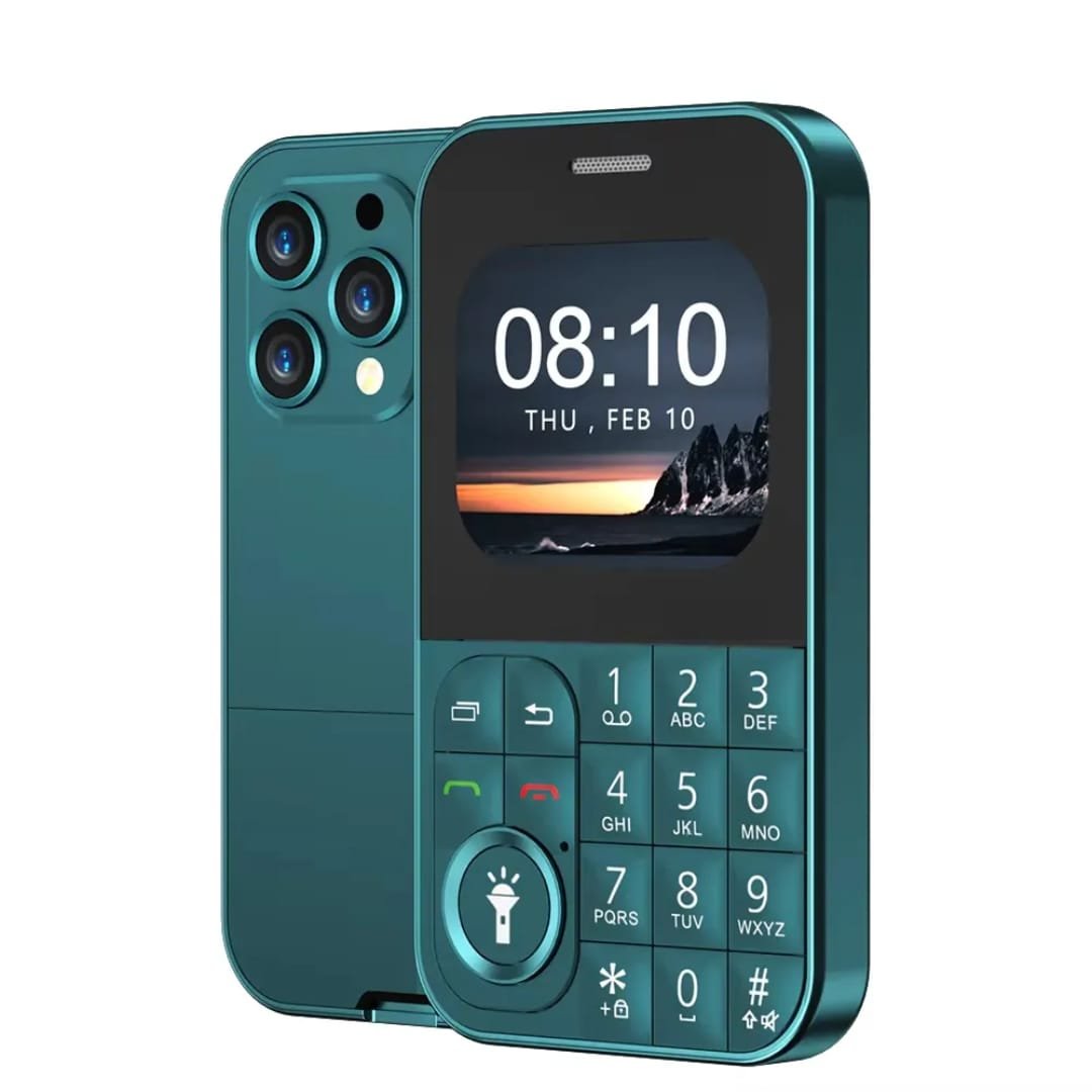 Keypad Phone with Rear Camera, Long-Lasting Battery, Wireless FM Radio