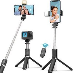 mumu Bluetooth Extendable Selfie Stick Tripod with