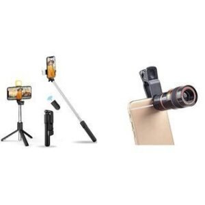 mumu Bluetooth Extendable Selfie Stick Tripod with